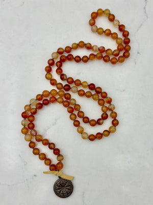 carnelian gemstone mala | radiant malas | handmade in boulder, colorado