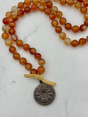 carnelian gemstone mala | radiant malas | handmade in boulder, colorado