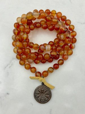 carnelian gemstone mala | radiant malas | handmade in boulder, colorado