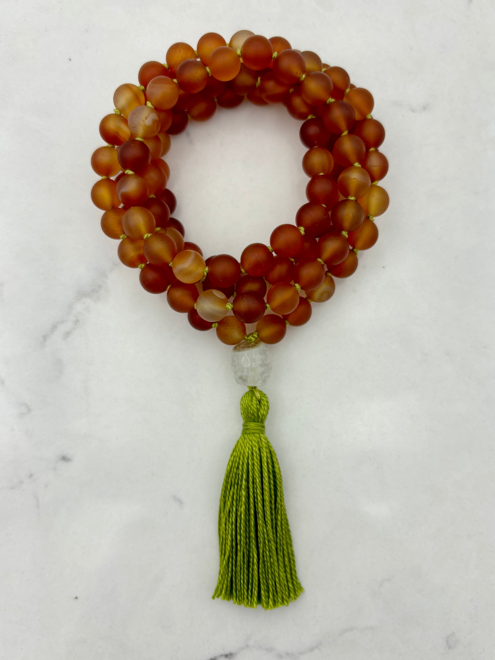 carnelian gemstone mala | radiant malas | handmade in boulder, colorado