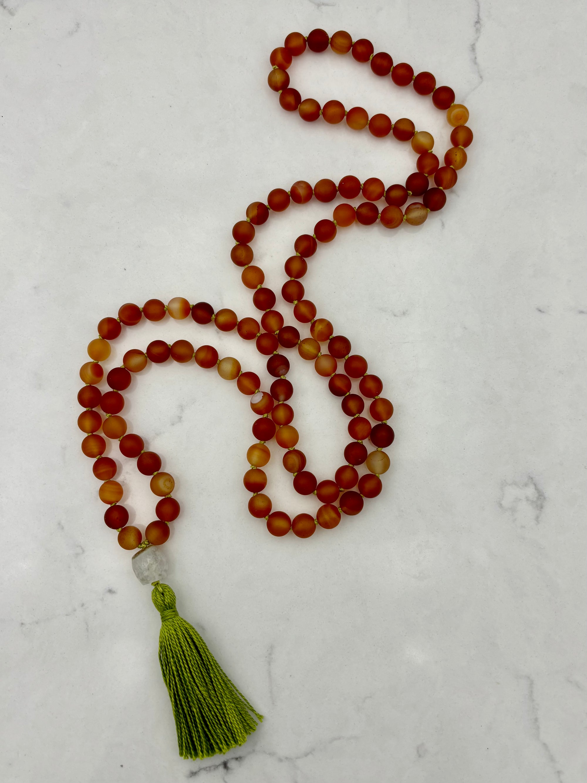 carnelian gemstone mala | radiant malas | handmade in boulder, colorado