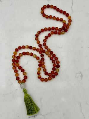 carnelian gemstone mala | radiant malas | handmade in boulder, colorado