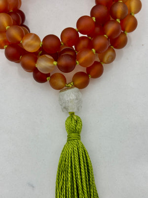 carnelian gemstone mala | radiant malas | handmade in boulder, colorado