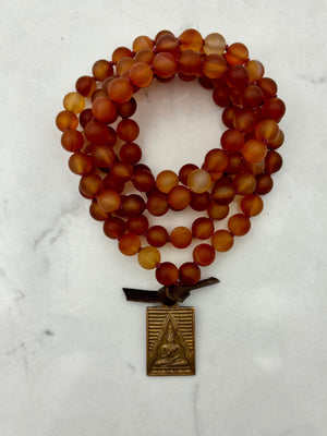 carnelian gemstone mala | radiant malas | handmade in boulder, colorado