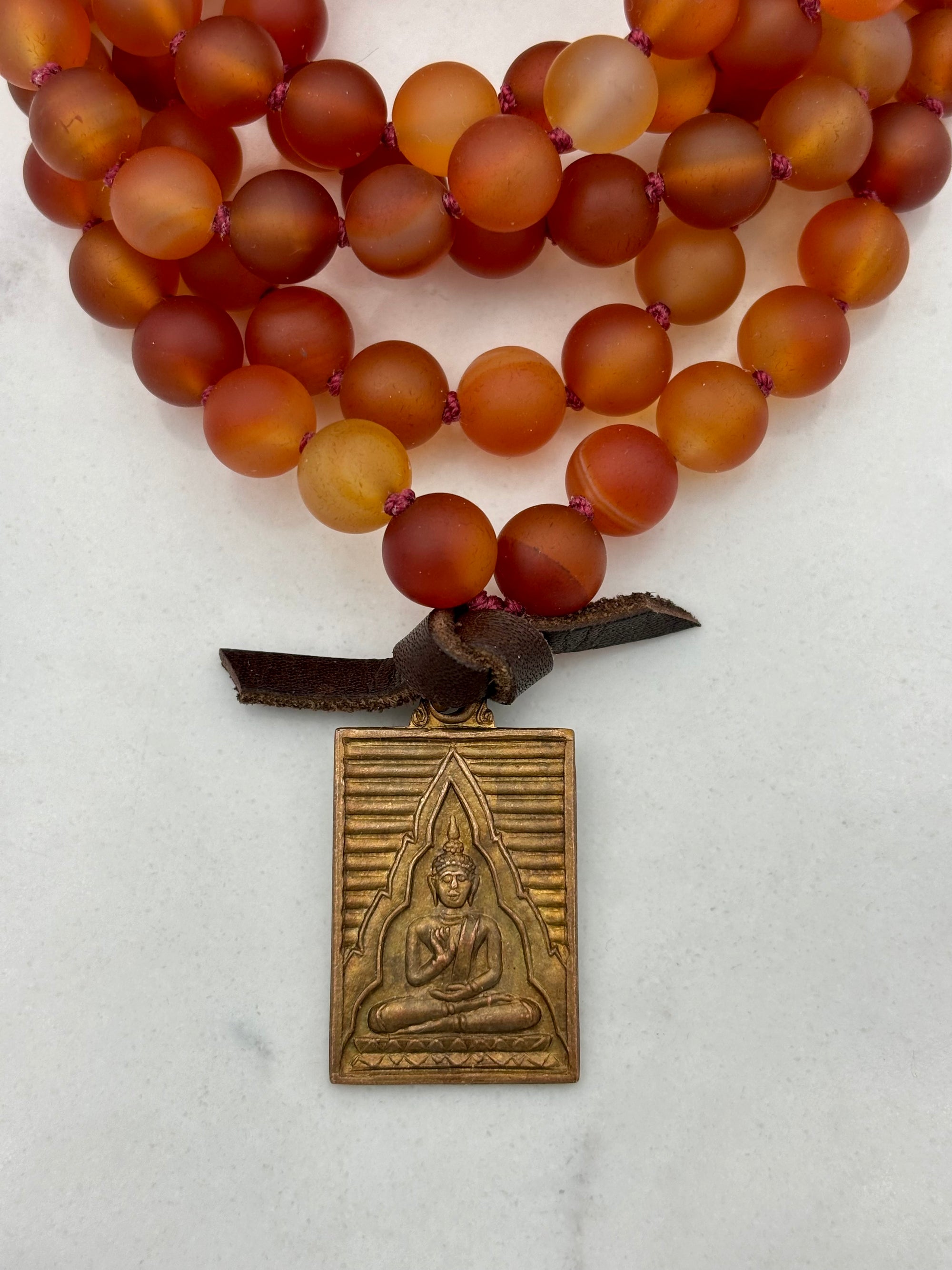 carnelian gemstone mala | radiant malas | handmade in boulder, colorado