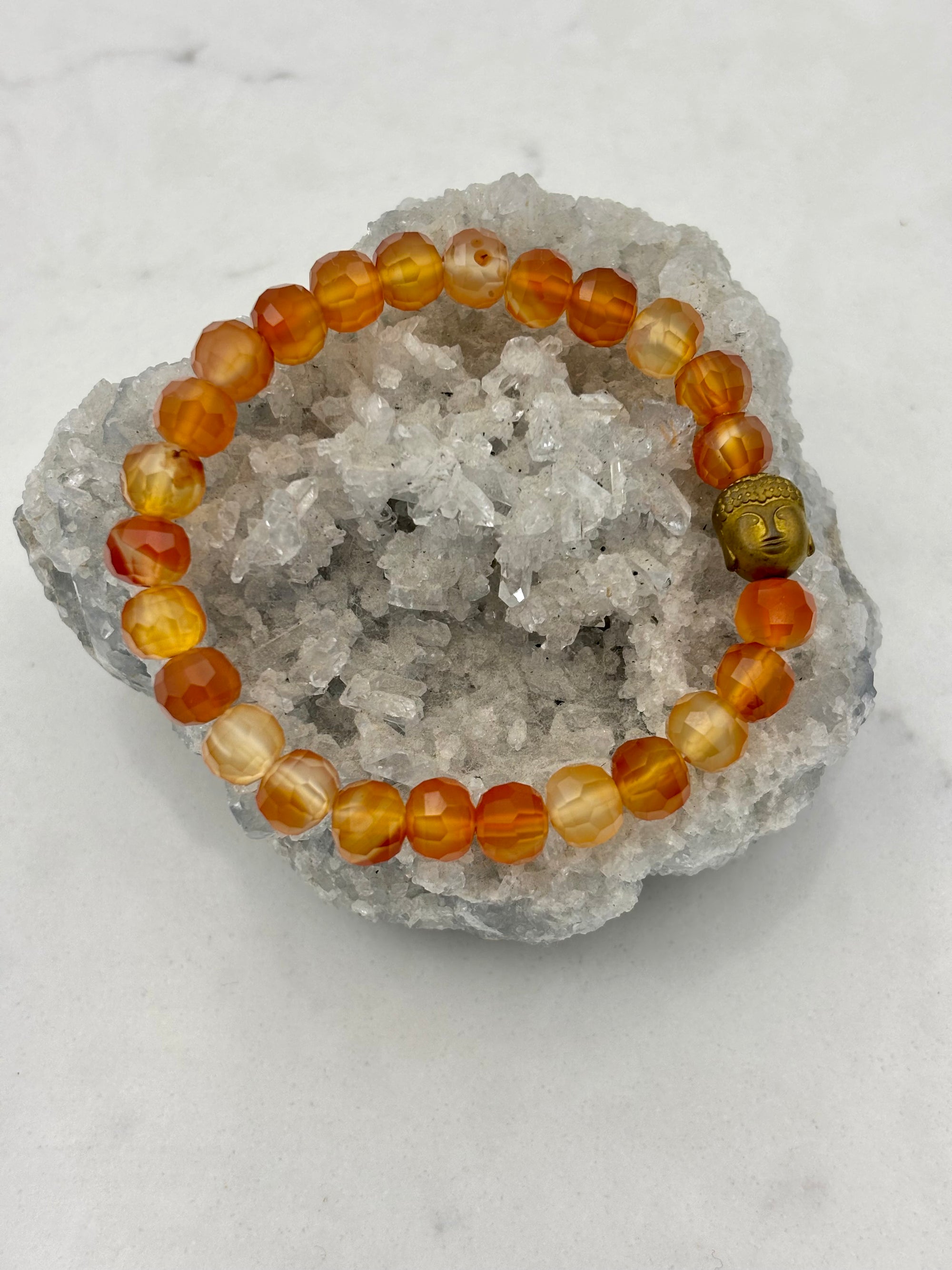 carnelian gemstone bracelet | radiant malas | handmade in boulder, colorado