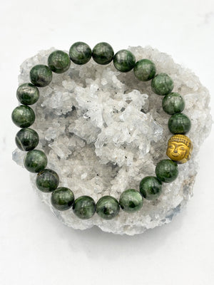 chrome diopside gemstone bracelet | radiant malas | handmade in boulder, colorado
