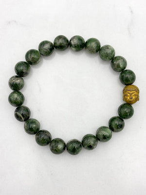 chrome diopside gemstone bracelet | radiant malas | handmade in boulder, colorado