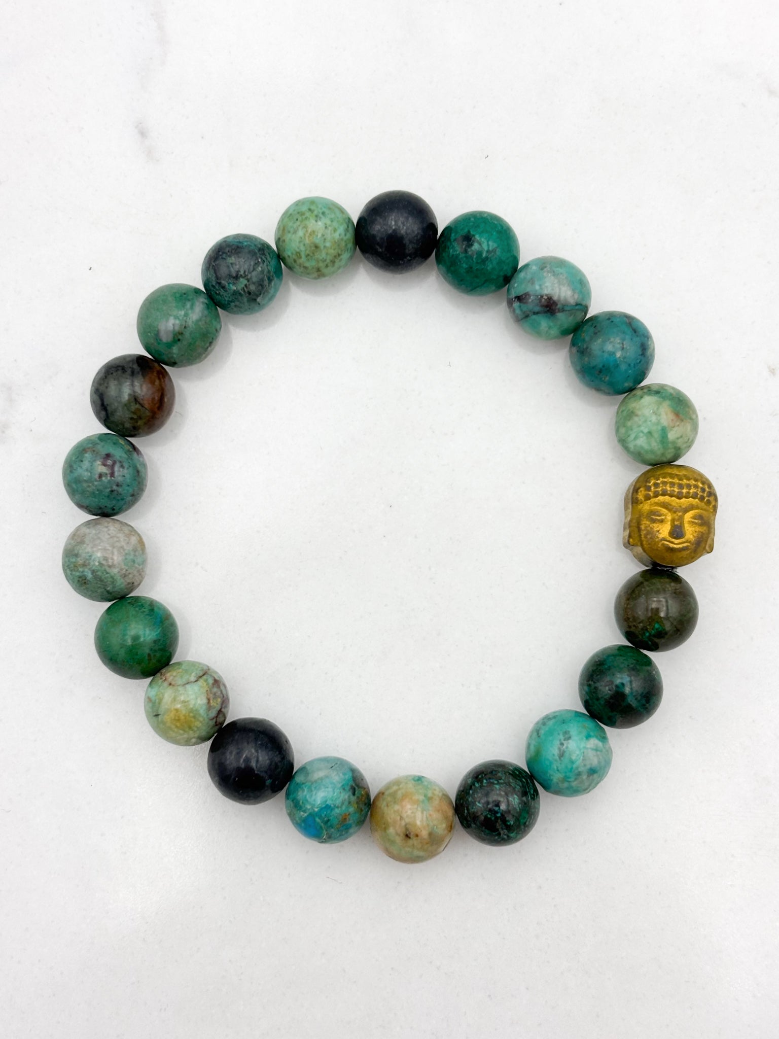 chrysocolla gemstone bracelet | radiant malas | handmade in boulder, colorado
