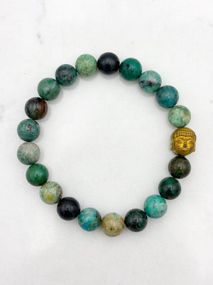 chrysocolla gemstone bracelet | radiant malas | handmade in boulder, colorado