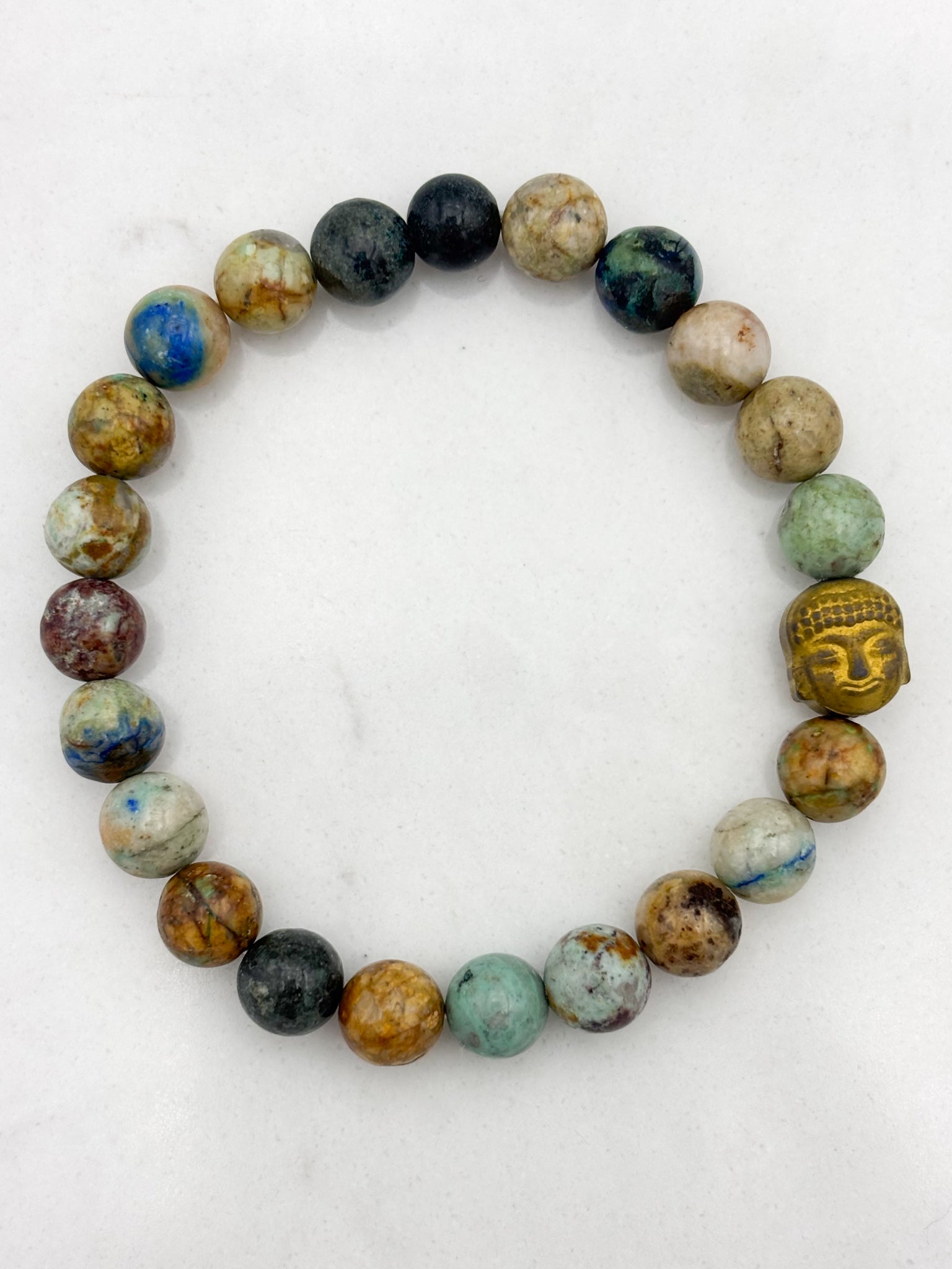 chrysocolla gemstone bracelet | radiant malas | handmade in boulder, colorado