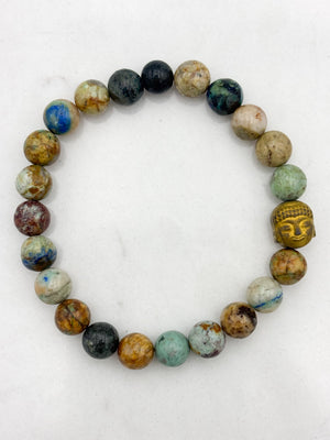 chrysocolla gemstone bracelet | radiant malas | handmade in boulder, colorado