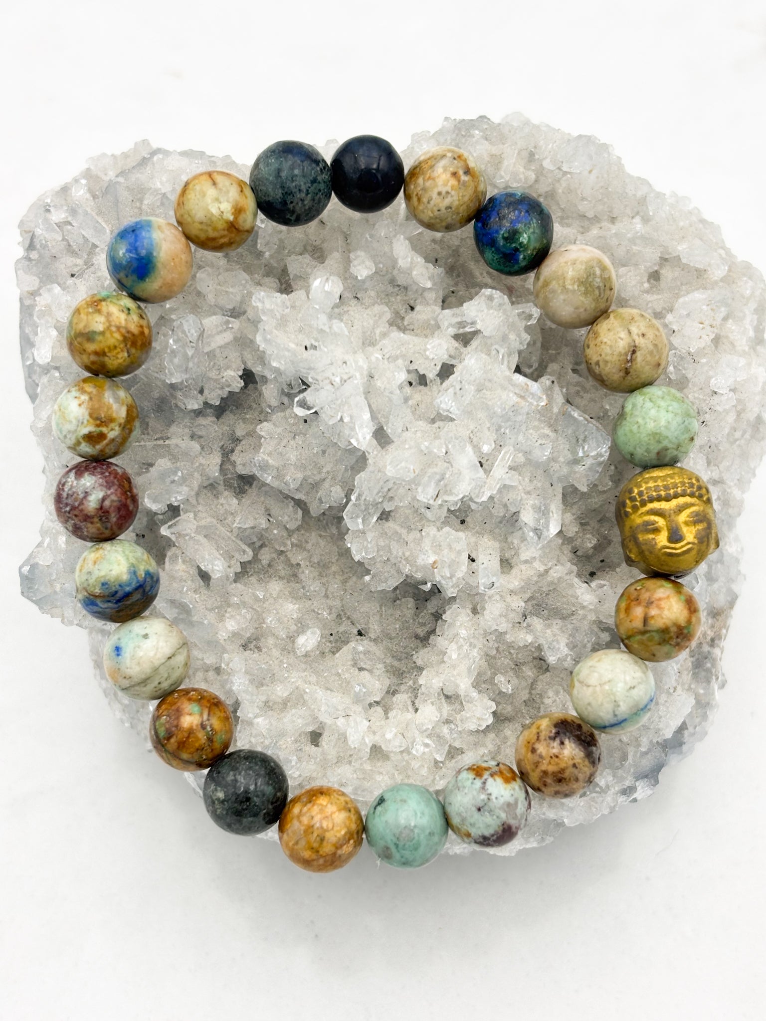 chrysocolla gemstone bracelet | radiant malas | handmade in boulder, colorado