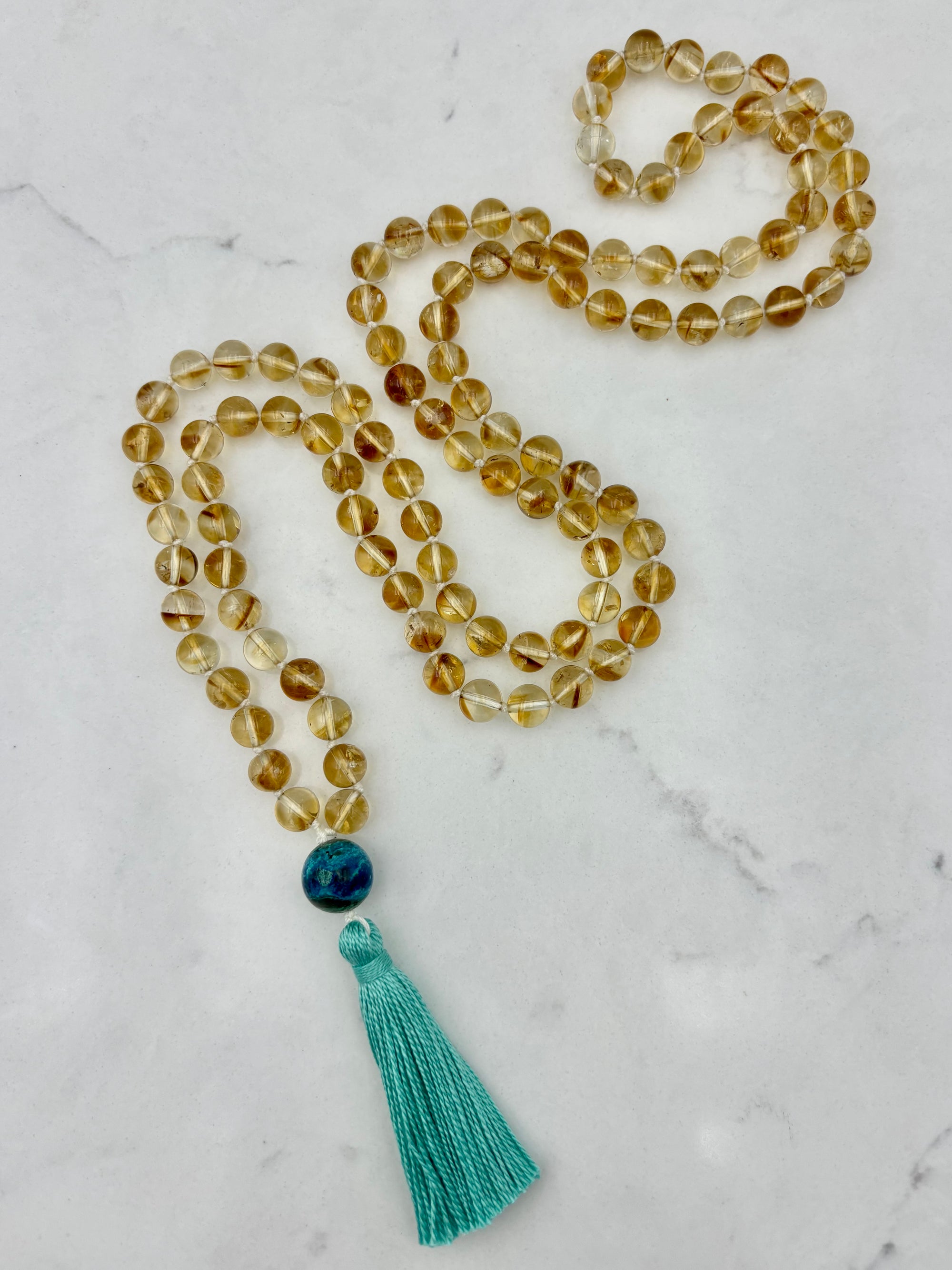 Citrine gemstone mala necklace | handmade in boulder, colorado | radiant malas