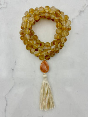 citrine gemstone mala necklace | radiant malas | handmade in boulder, colorado