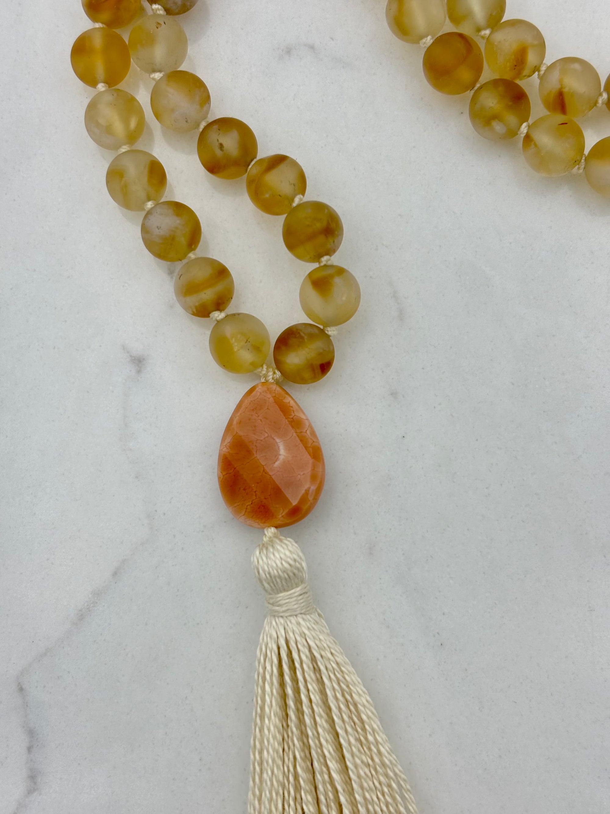 citrine gemstone mala necklace | radiant malas | handmade in boulder, colorado