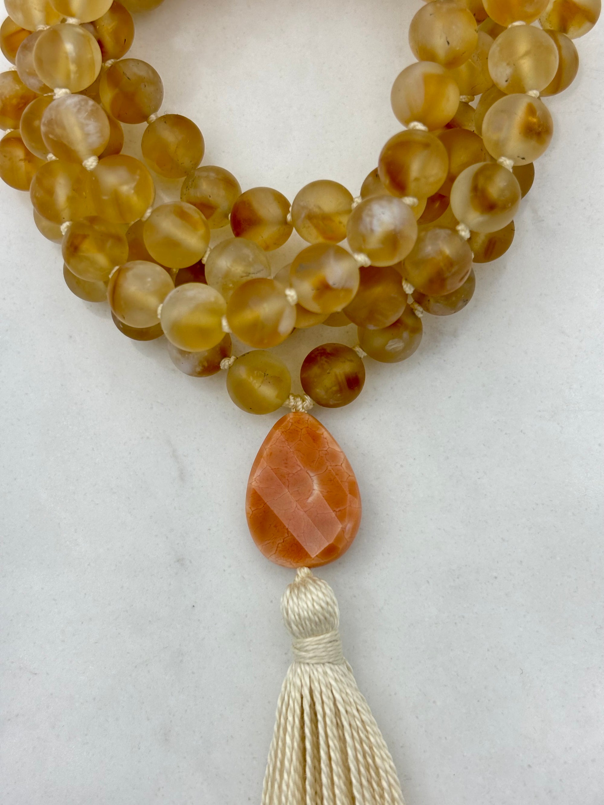 citrine gemstone mala necklace | radiant malas | handmade in boulder, colorado