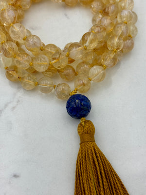 Citrine gemstone mala necklace | handmade in boulder, colorado | radiant malas