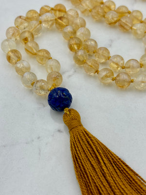 Citrine gemstone mala necklace | handmade in boulder, colorado | radiant malas