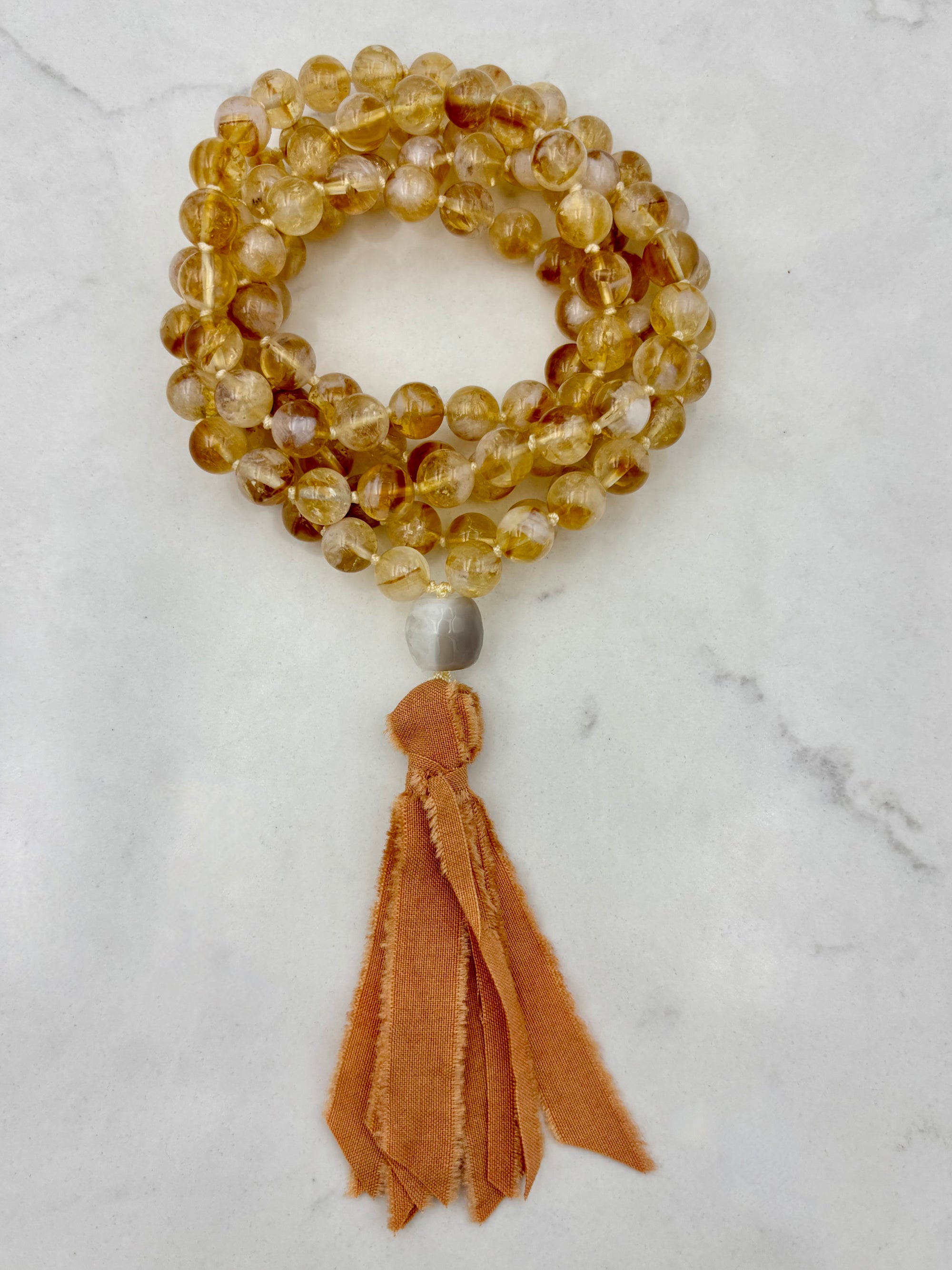 citrine gemstone mala | radiant malas | handmade in boulder, colorado