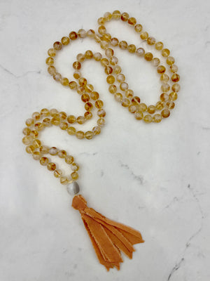 citrine gemstone mala | radiant malas | handmade in boulder, colorado