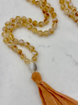 citrine gemstone mala | radiant malas | handmade in boulder, colorado