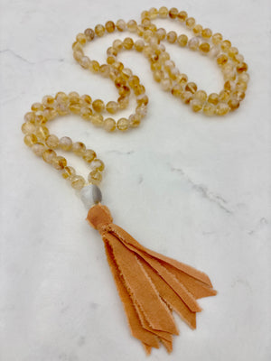 citrine gemstone mala | radiant malas | handmade in boulder, colorado