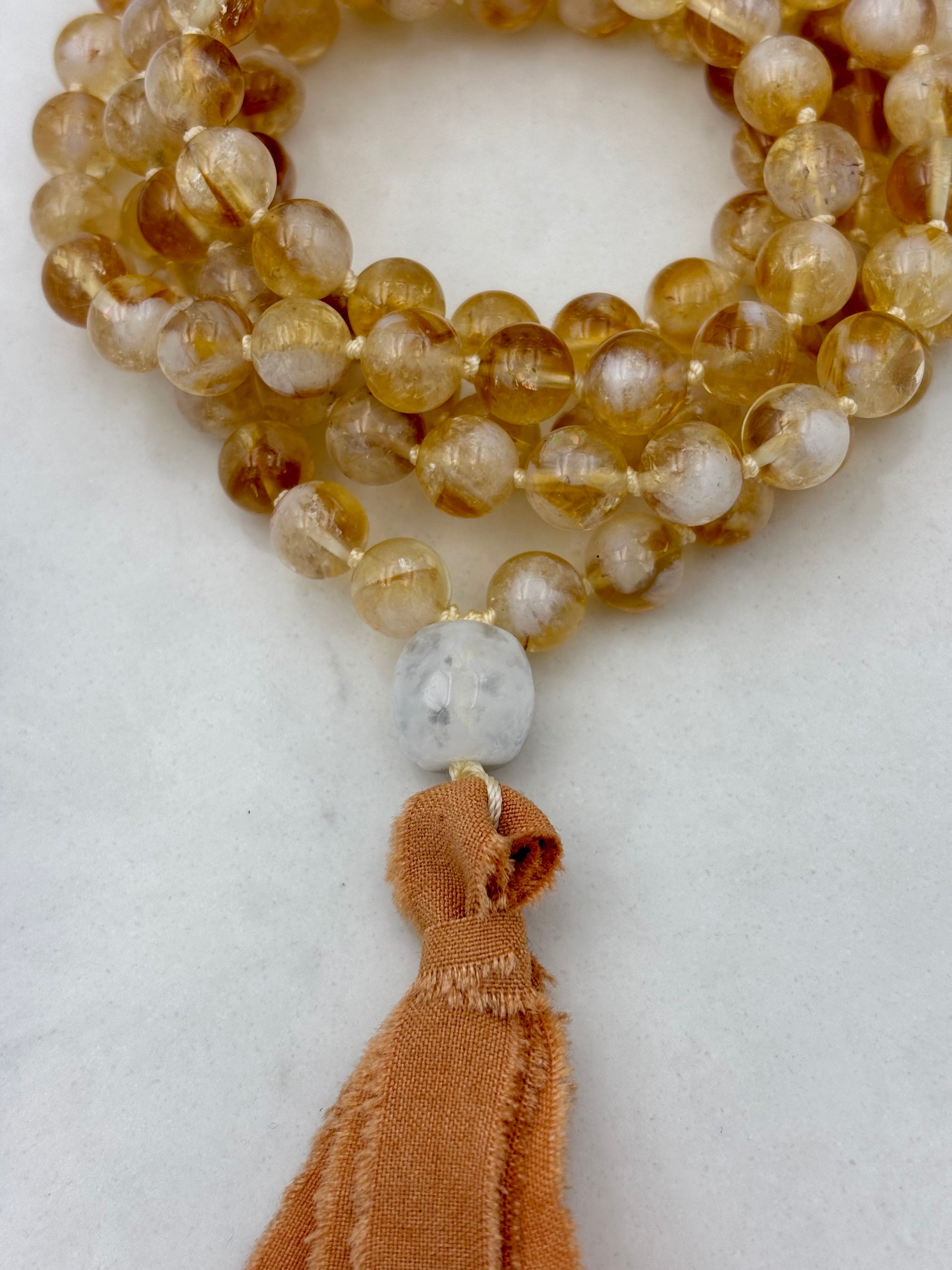 citrine gemstone mala | radiant malas | handmade in boulder, colorado