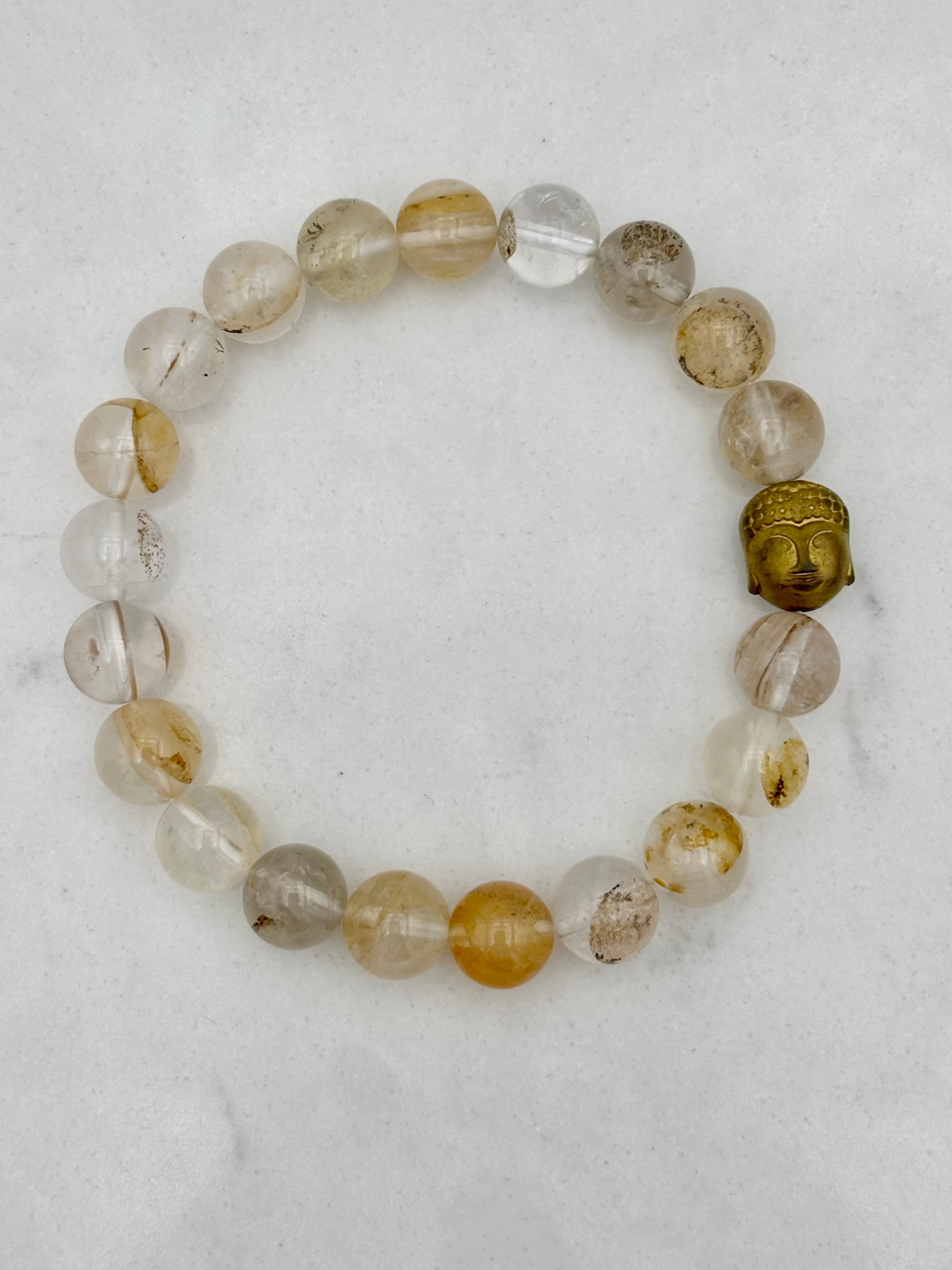 Dendritic Golden Quartz Gemstone Bracelet