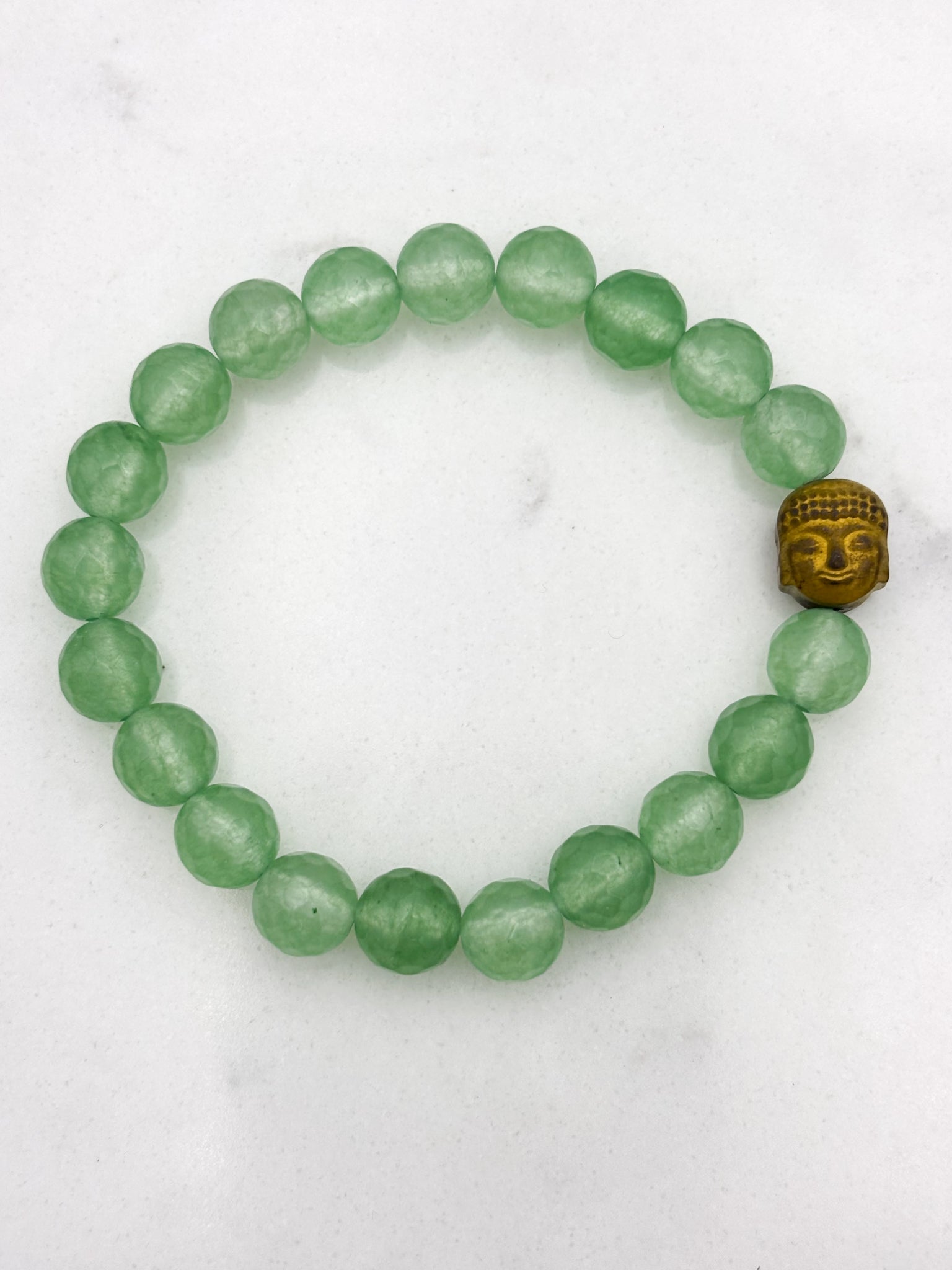 emerald chalcedony gemstone bracelet 
| radiant malas | handmade in boulder, colorado