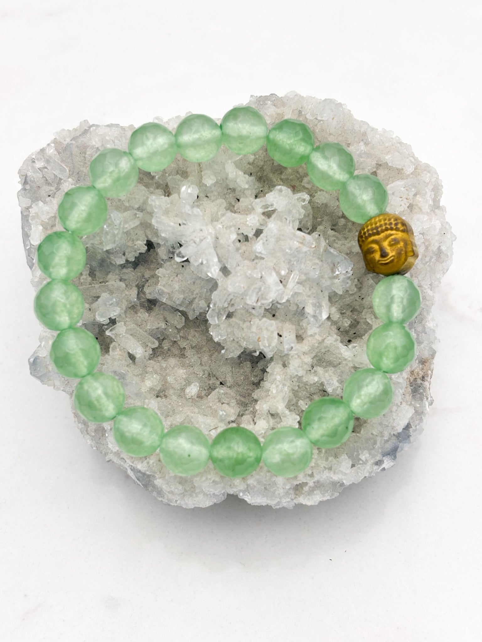 emerald chalcedony gemstone bracelet 
| radiant malas | handmade in boulder, colorado