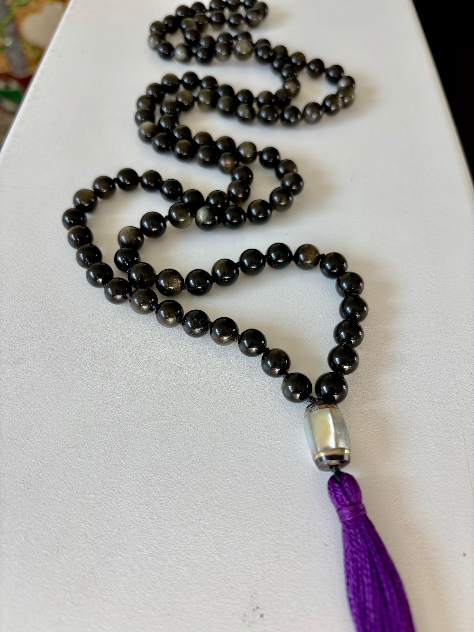 FOR SHIVA / Golden Obsidian Gemstone Mala