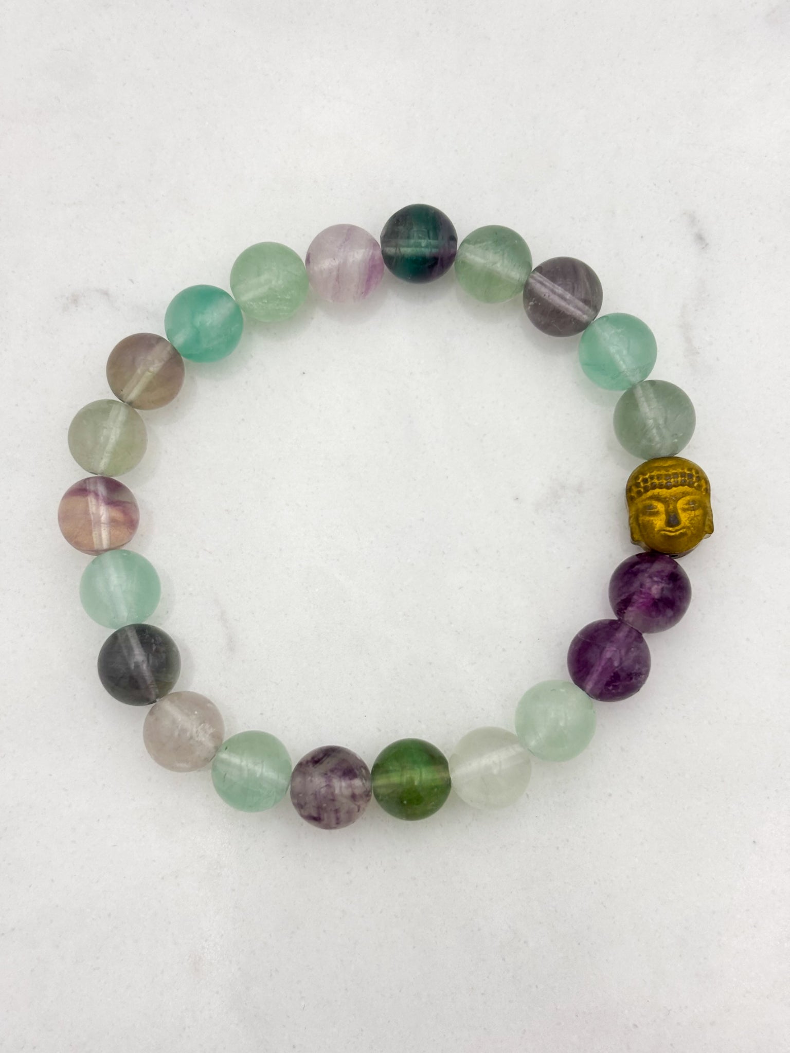 fluorite gemstone bracelet | radiant malas | handmade in boulder, colorado