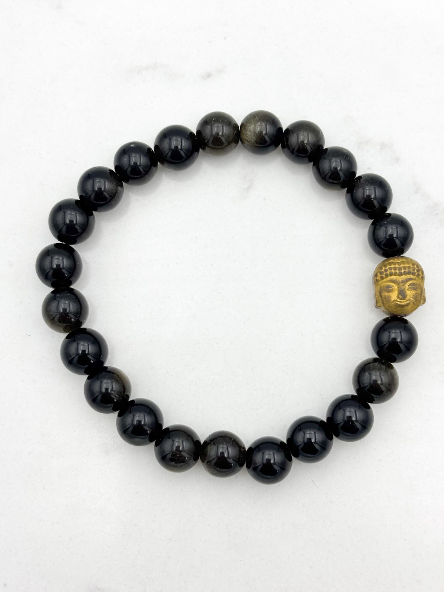 golden obsidian gemstone bracelet | radiant malas | handmade in boulder, colorado