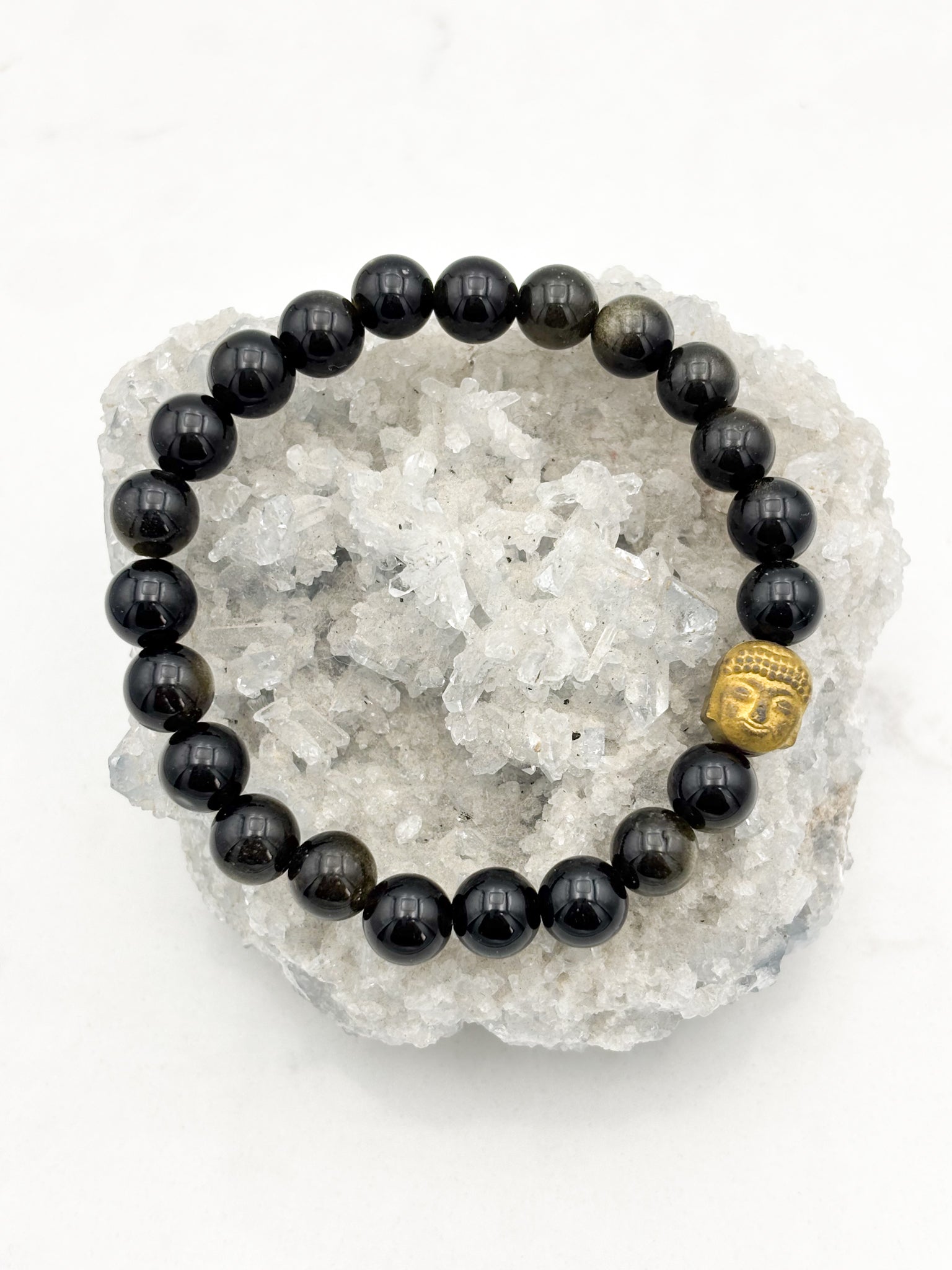 golden obsidian gemstone bracelet | radiant malas | handmade in boulder, colorado