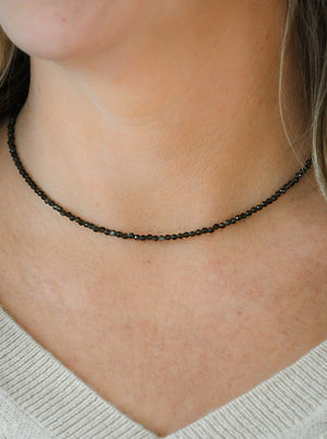 golden obsidian 16" tiny gemstone necklace | radiant malas | handmade in boulder, colorado