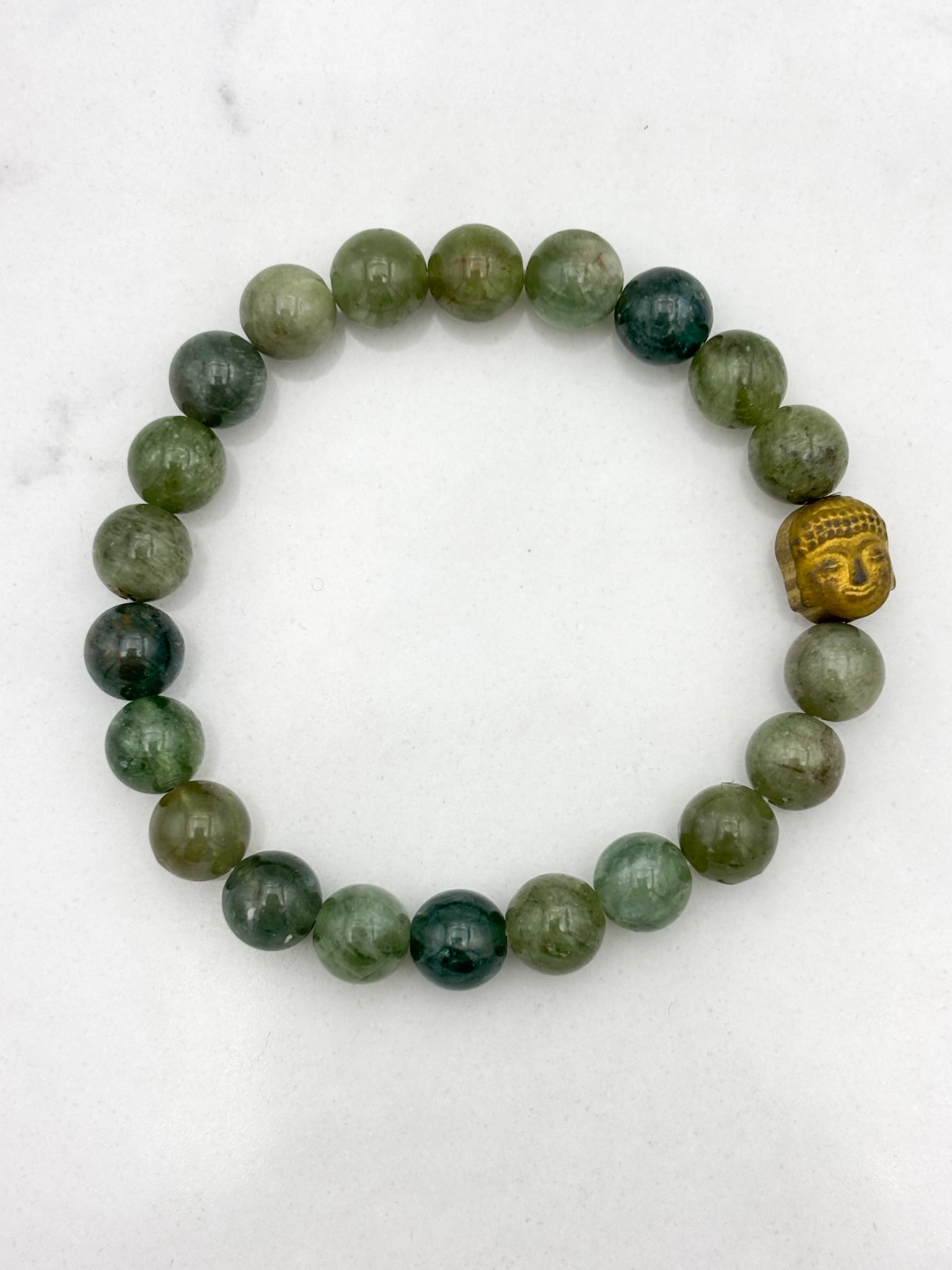 green apatite gemstone bracelet | radiant malas | handmade in boulder, colorado