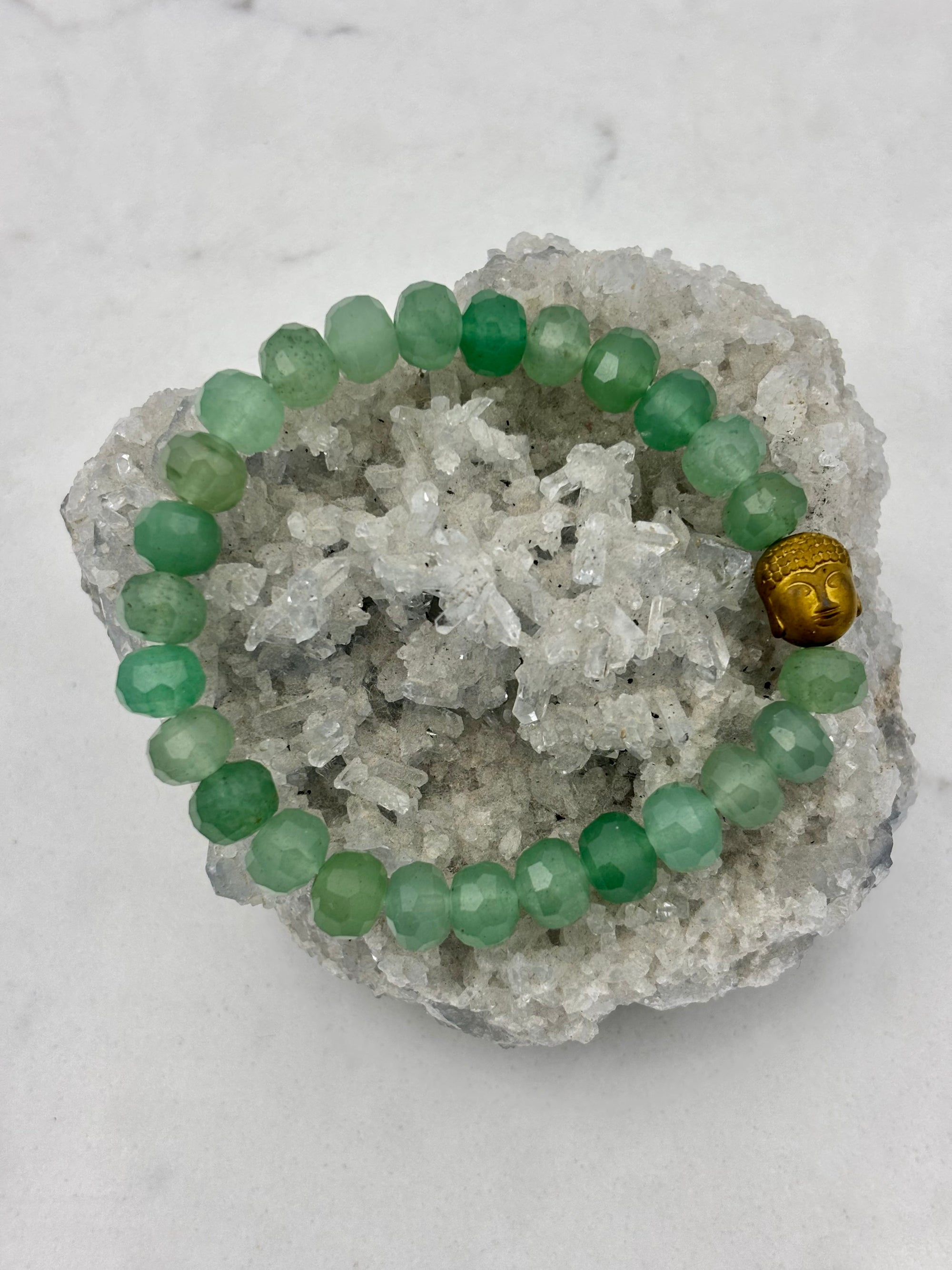 green aventurine gemstone bracelet | radiant malas | handmade in boulder, colorado