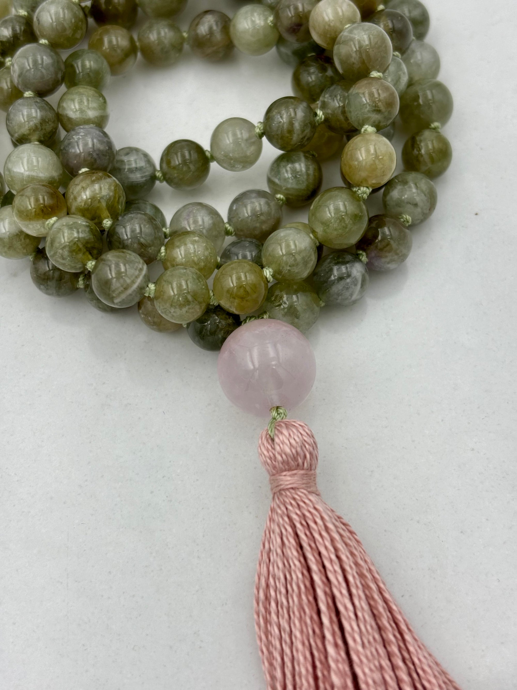 Green Garnet Mala