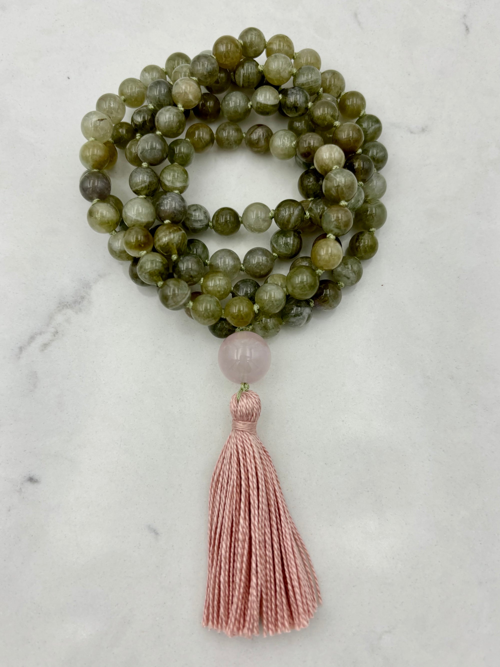 Green Garnet Mala