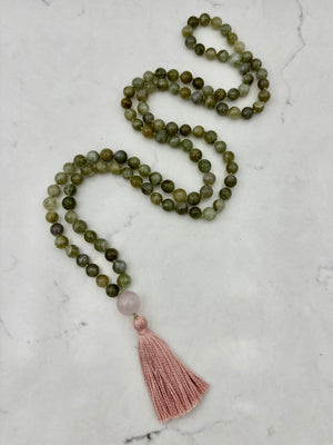 Green Garnet Mala