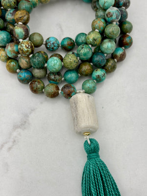 Turquoise gemstone mala | radiant malas | handmade in boulder, colorado