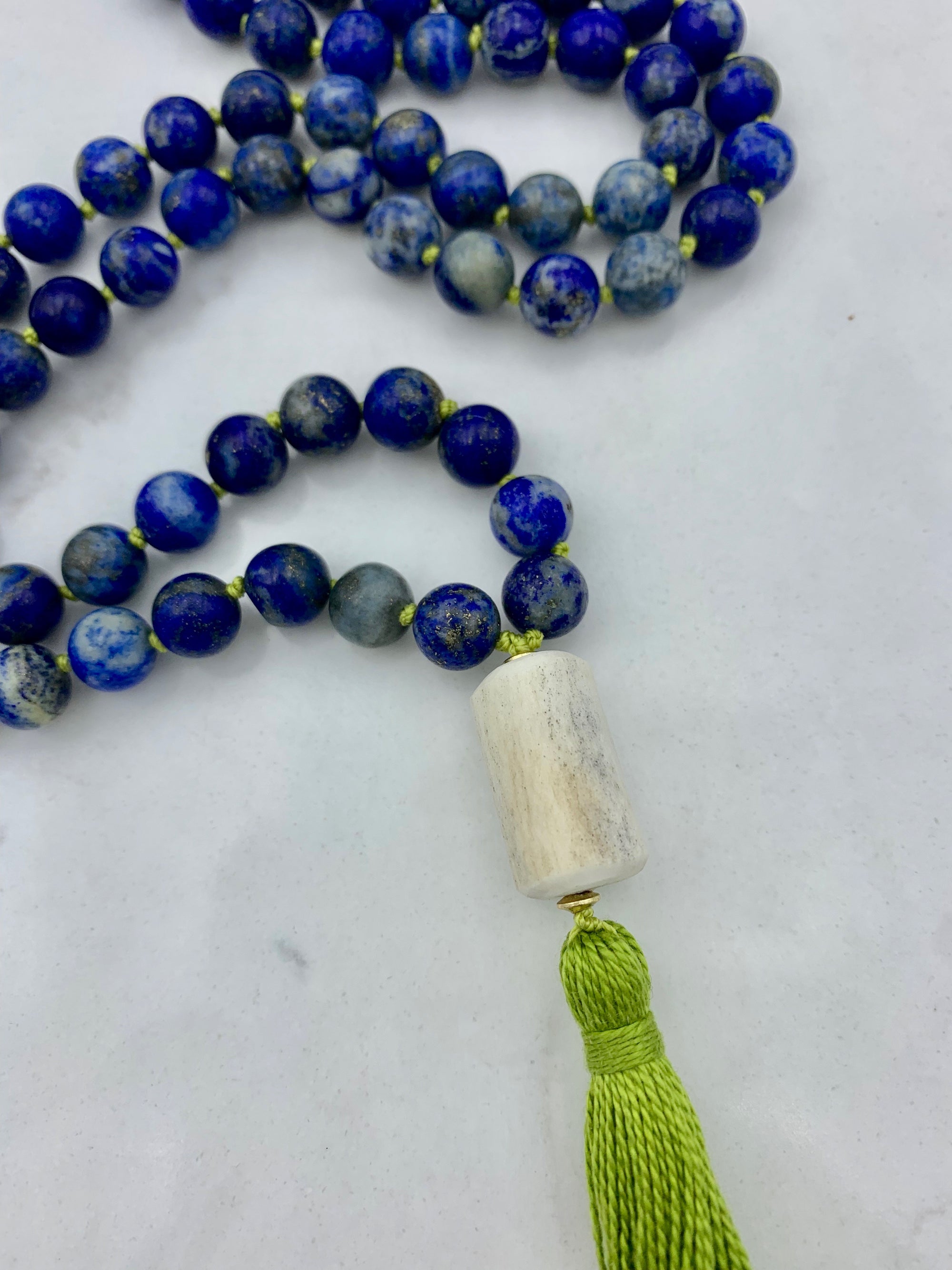 lapis | crystal mala necklace | radiant malas | handmade in boulder colorado