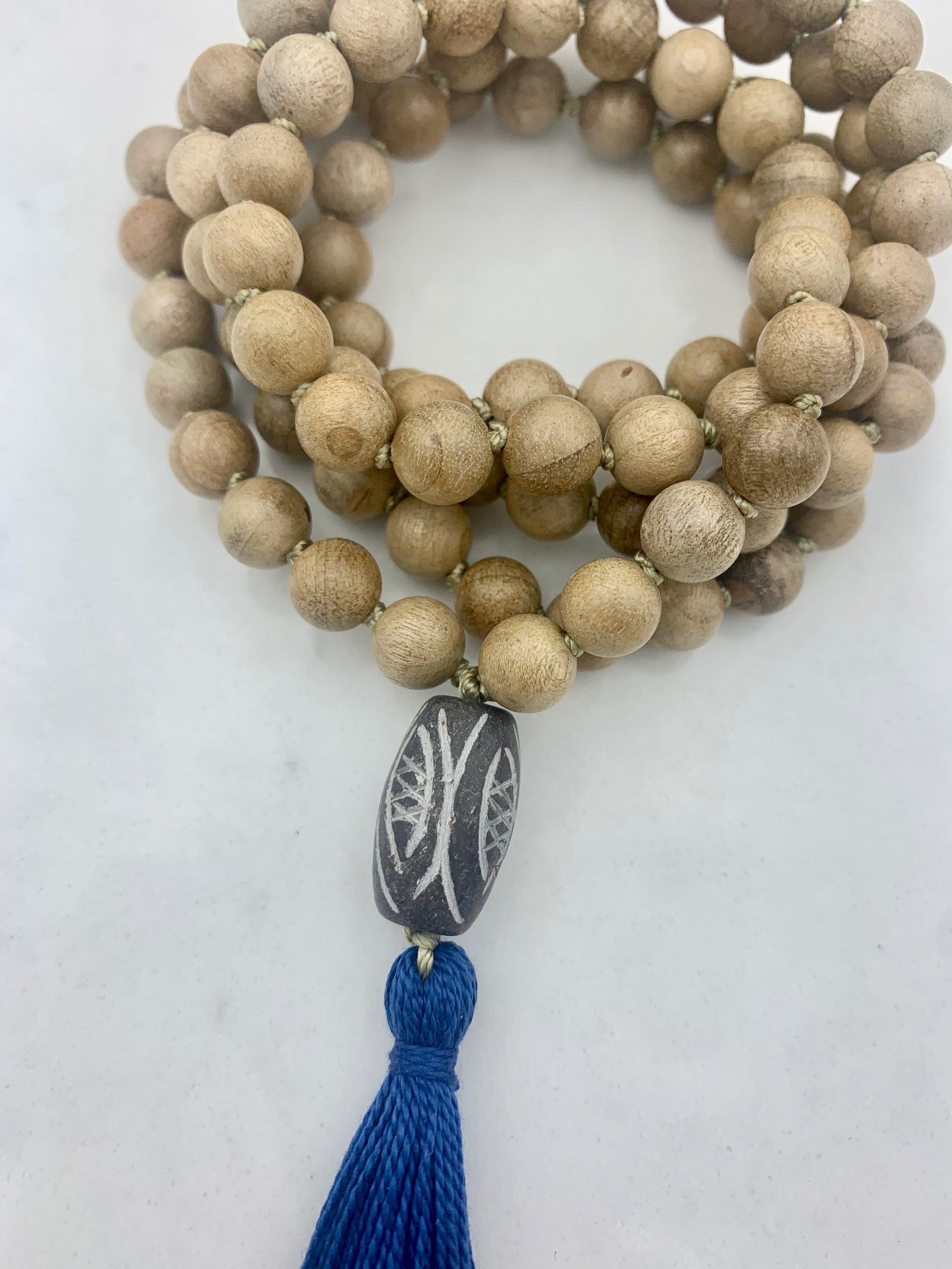sandalwood mala necklace | radiant malas | handmade in boulder, colorado