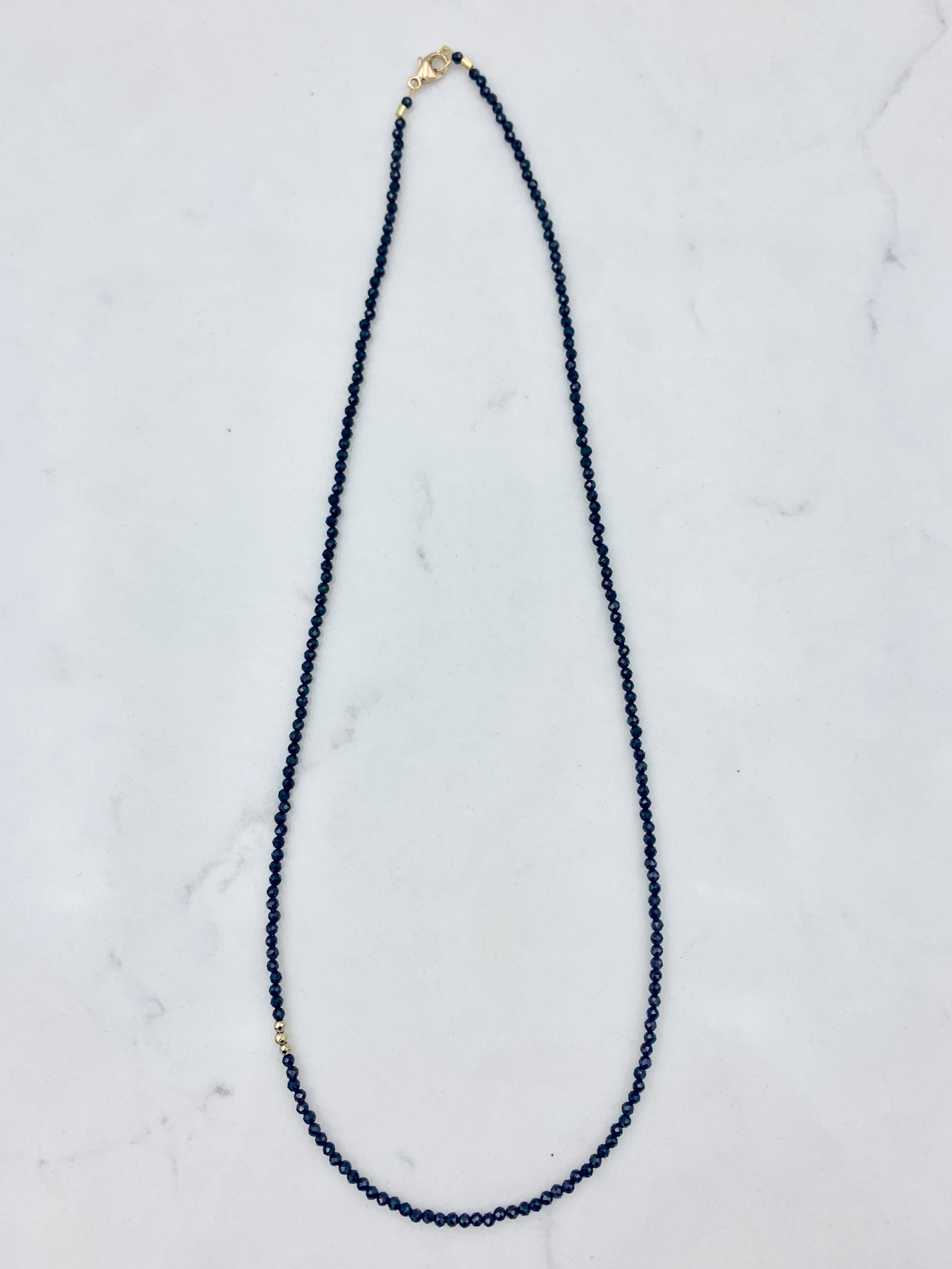 black spinel | starlight intention necklace | radiant malas | handmade in boulder, colorado