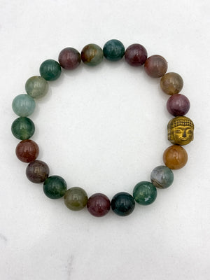 indian agate gemstone bracelet | radiant malas | handmade in boulder, colorado