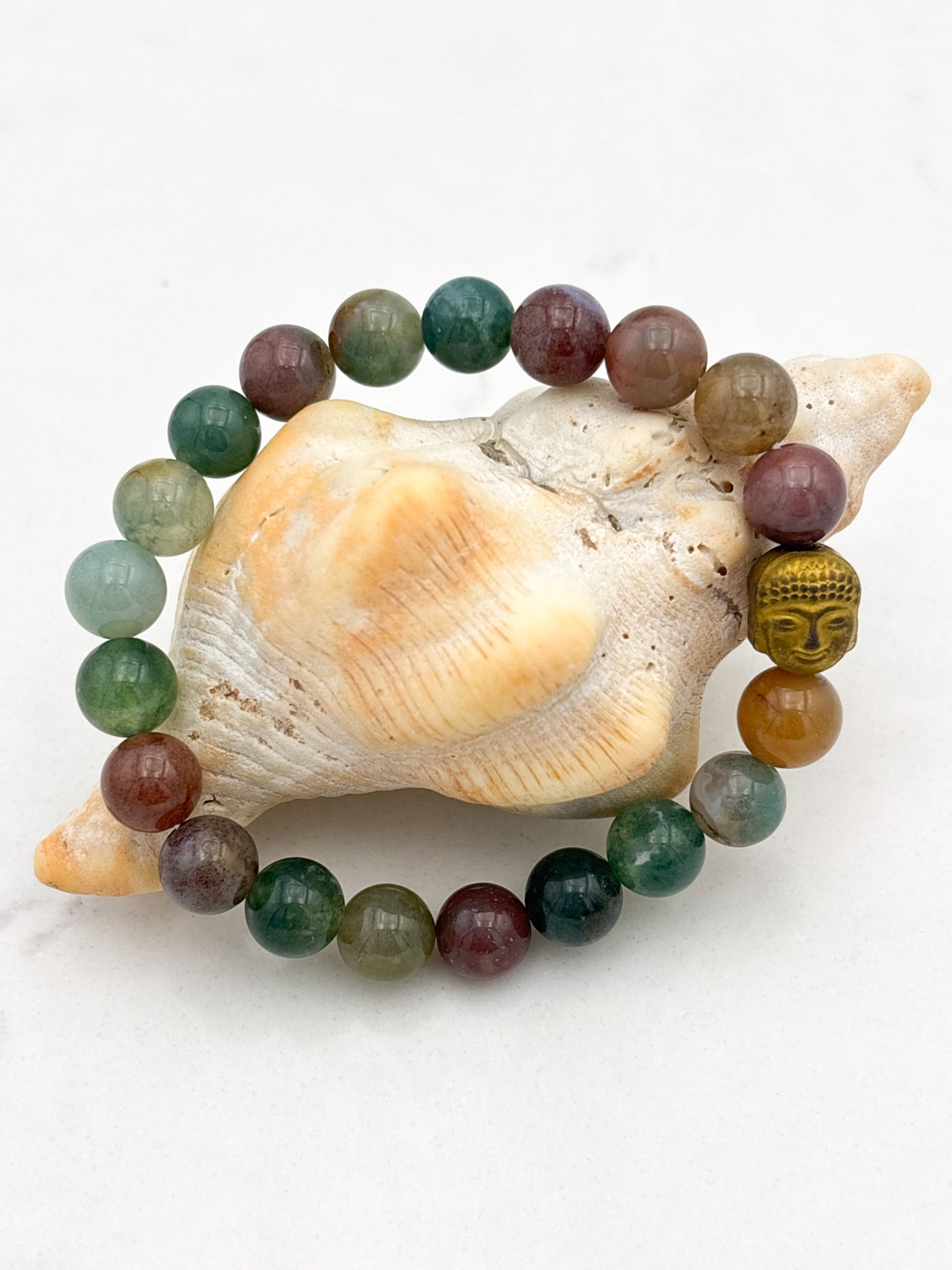 indian agate gemstone bracelet | radiant malas | handmade in boulder, colorado