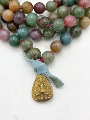 Indian Agate Gemstone Mala
