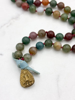 Indian Agate Gemstone Mala