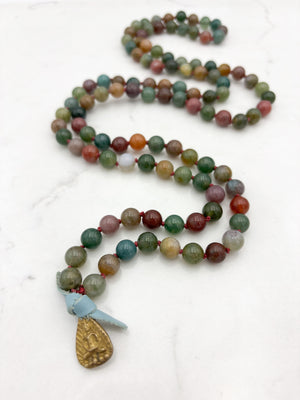 Indian Agate Gemstone Mala